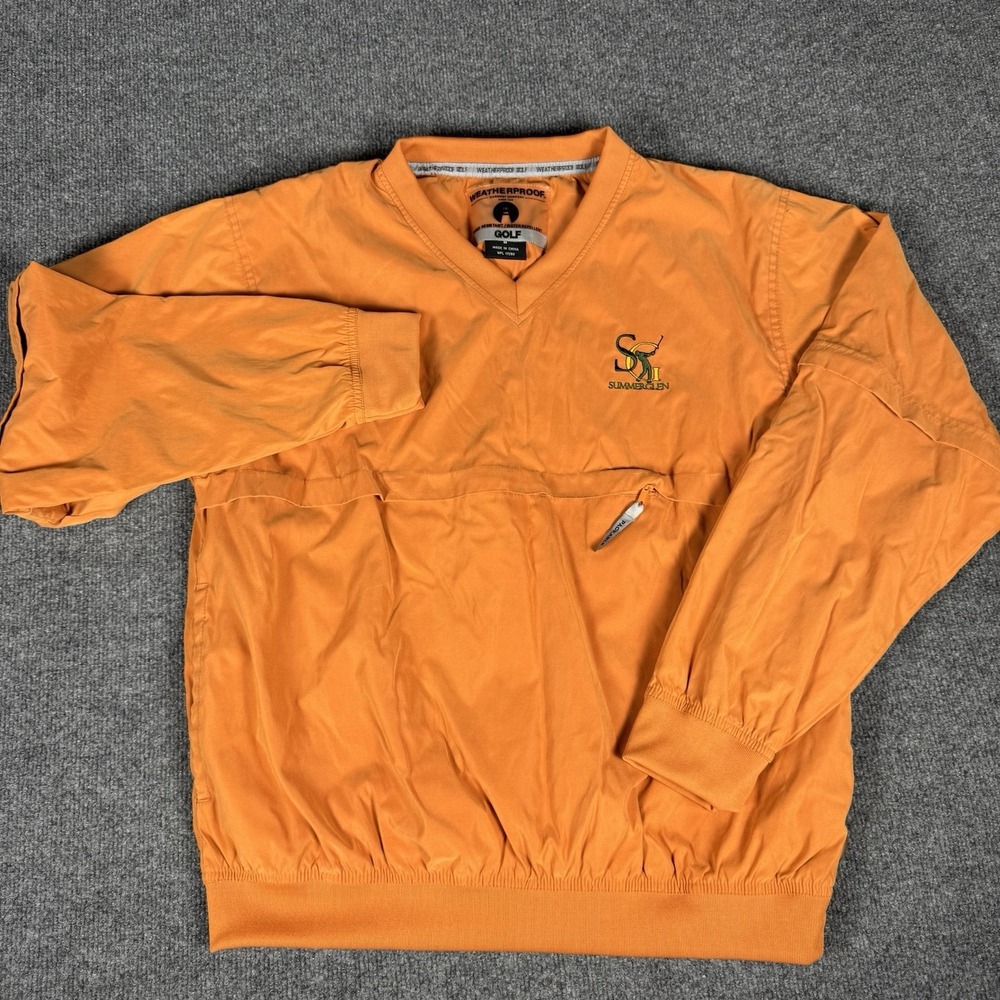 Vintage Golf Weatherproof‎ Garment Company Pullover SummerGlen Y2K Orange Medium - Picture 2 of 8